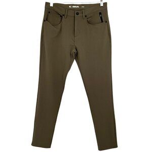 Fourlaps Traverse Pants Green Slim Fit Size 30 x 32 Golf Casual Stretch